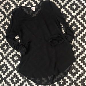 Black sheer top